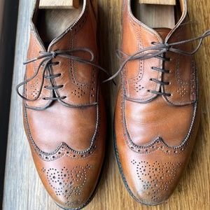 Alden Wing Tip Blucher Burnished Tan Calfskin
